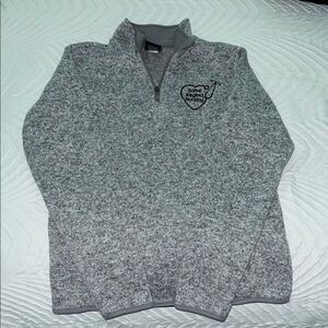 Charles River Apparel Gray Zip Up Sweater